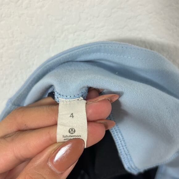 LULULEMON ATHLETICA GROOVE CROP BLUE BLACK WOMEN ATHLETIC LEGGINGS SIZE 4 - Picture 5 of 6